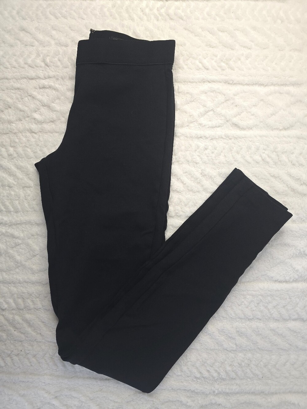 J. Crew Ponte Pants Black Skinny Stretch Center Seam Back Zip Leggings 4T